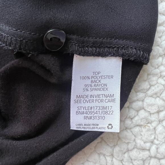 Fortune + Ivy Black Button Up Short Sleeve Small - Picture 7 of 9